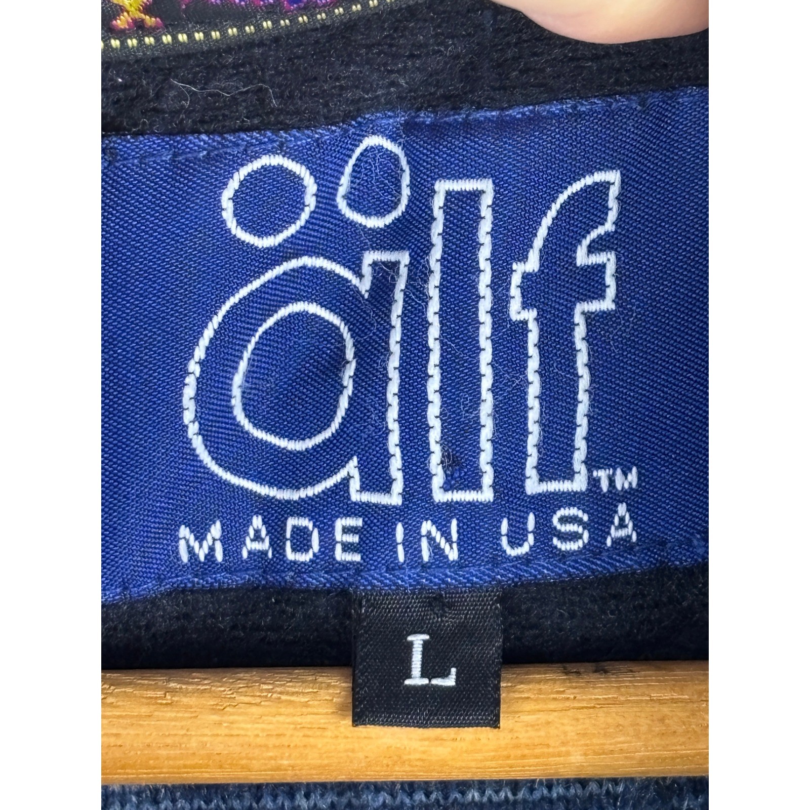 VTG Alf/Kuhl Mens Blue Deep Pile Fleece Jacket Full Zip USA Made Aspen Sz L