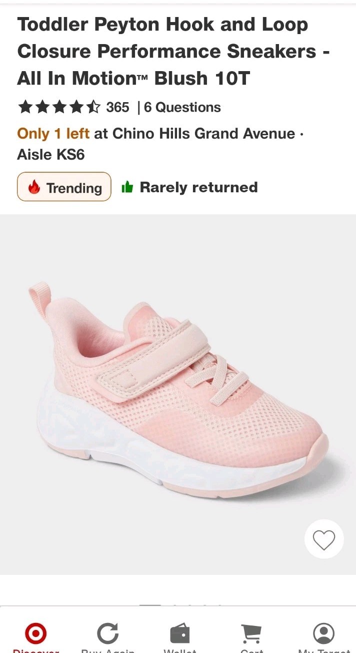 All In Motion Kids Peyton Performance Sneakers NWT Size 13