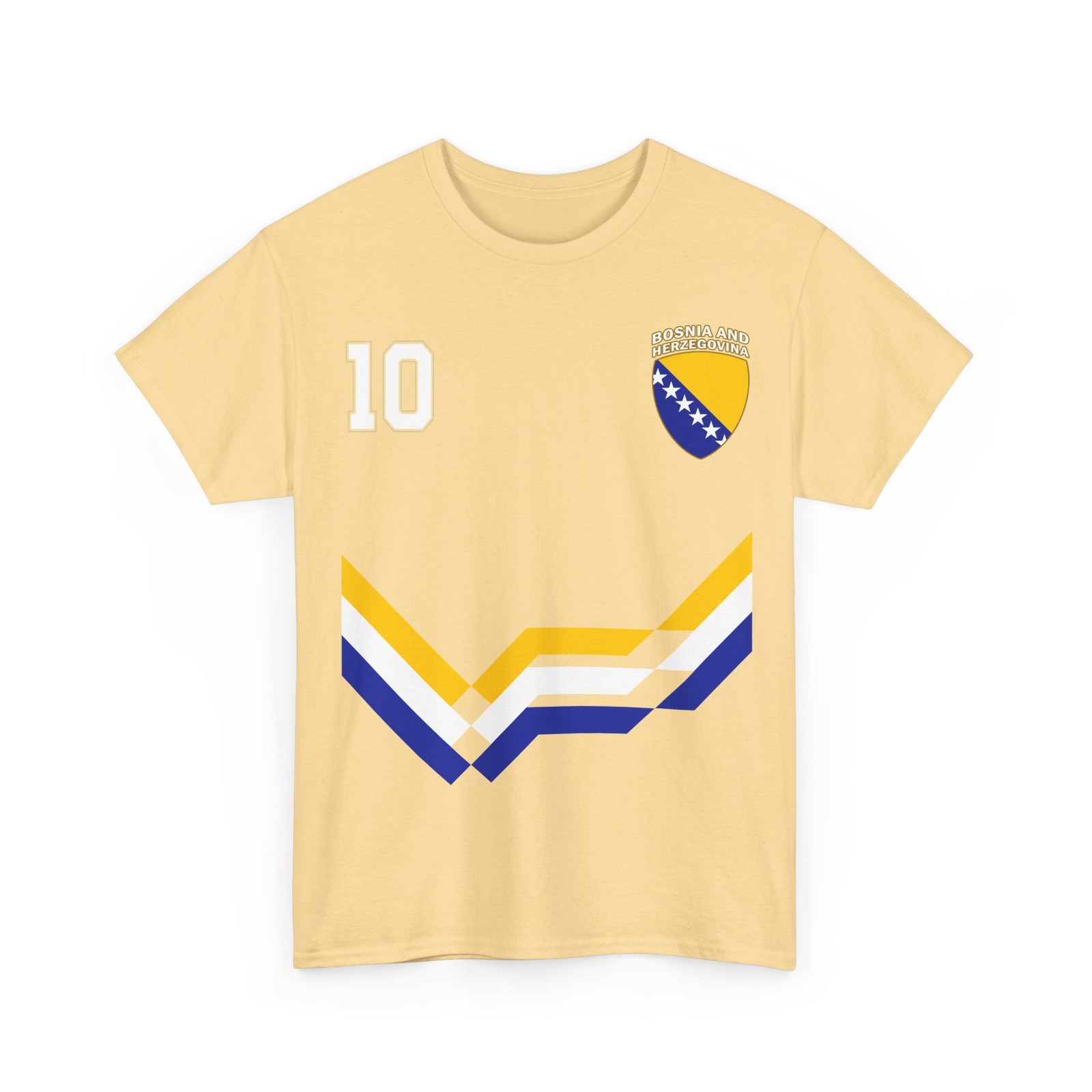 Bosnia and Herzegovina Soccer Tee, Bosnia and Herzegovina Number 10 Soccer Shirt