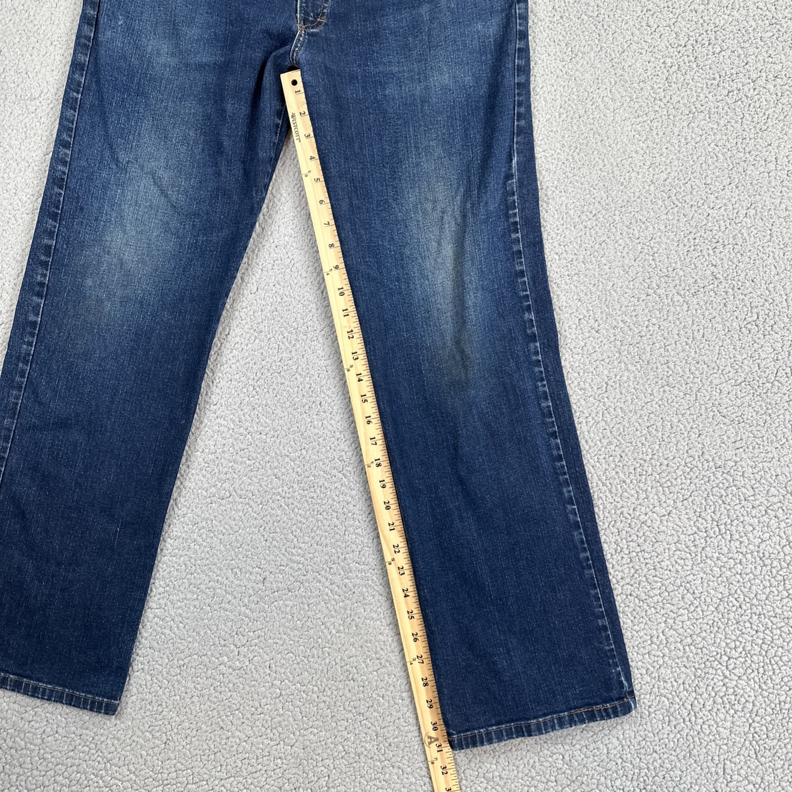 All American Clothing Co Straight Leg Jeans Men 36×32 Blue Dark Wash Made in USA