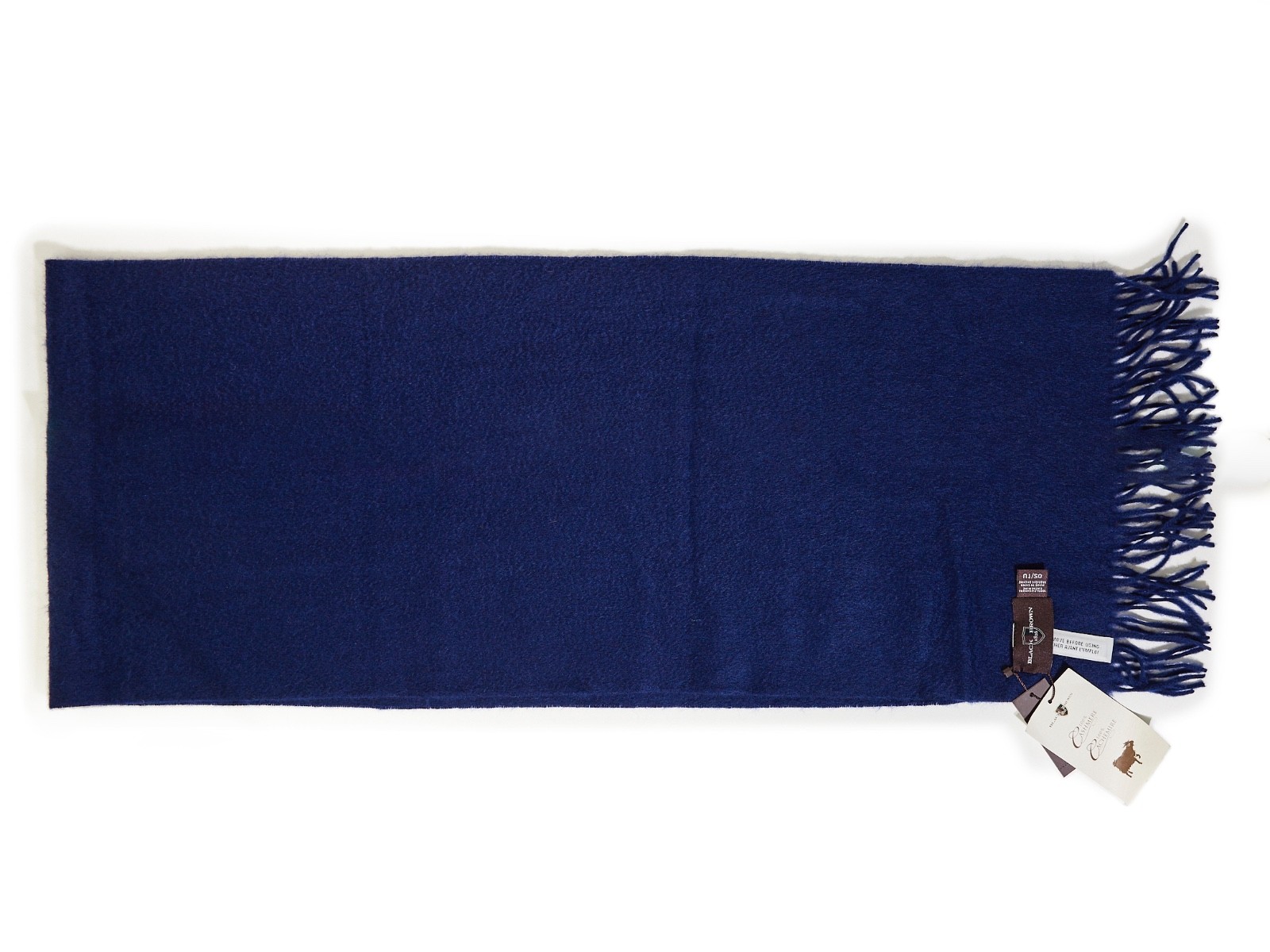 BLACK BROWN 1826 Mens Scarf 100% Cashmere Wool Winter NAVY BLUE NWT NEW