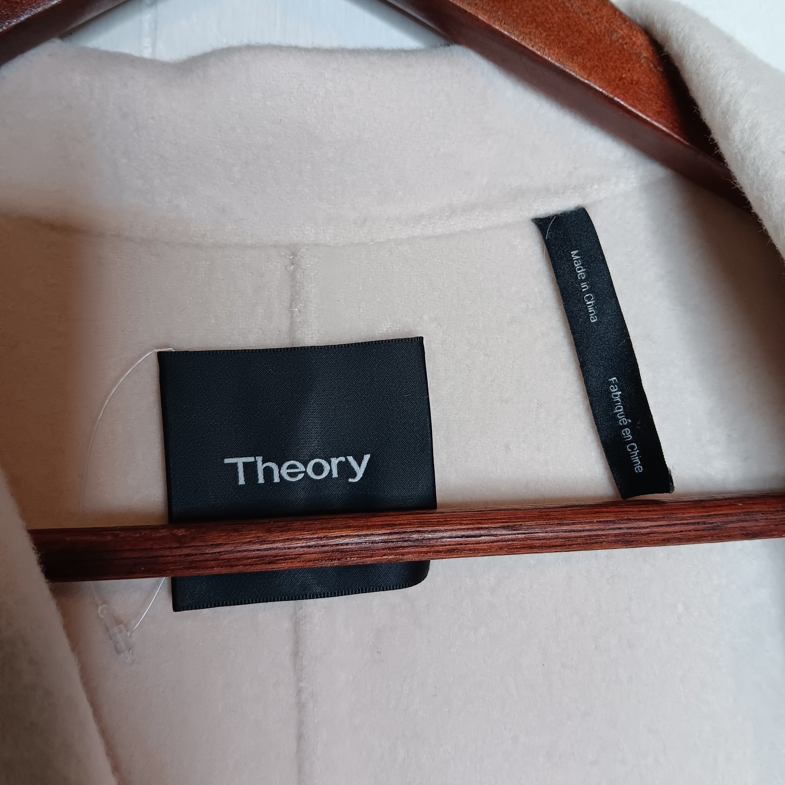 Theory Wool Cashmere Belted Robe Jacket S Ivory Double Face New Divide Luxe