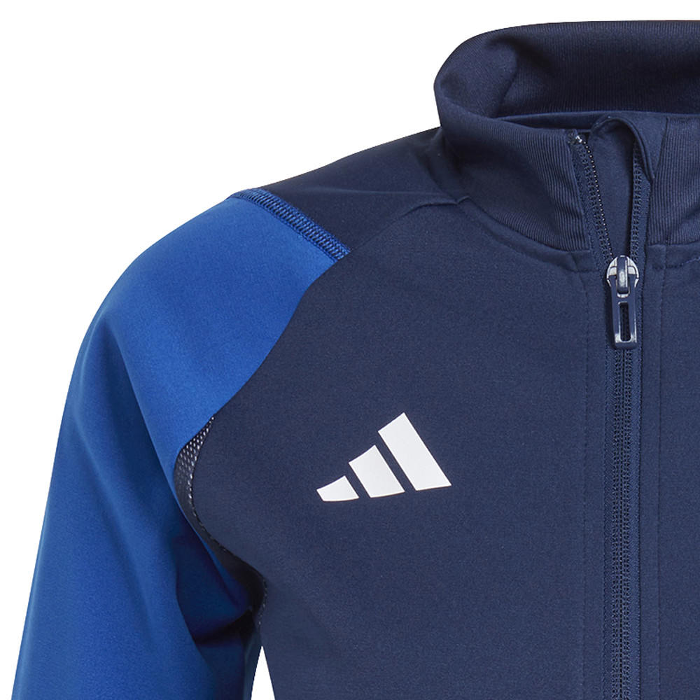 adidas Tiro23 Competition Full Zip Track Jacket Youth Boys Blue Casual Athletic