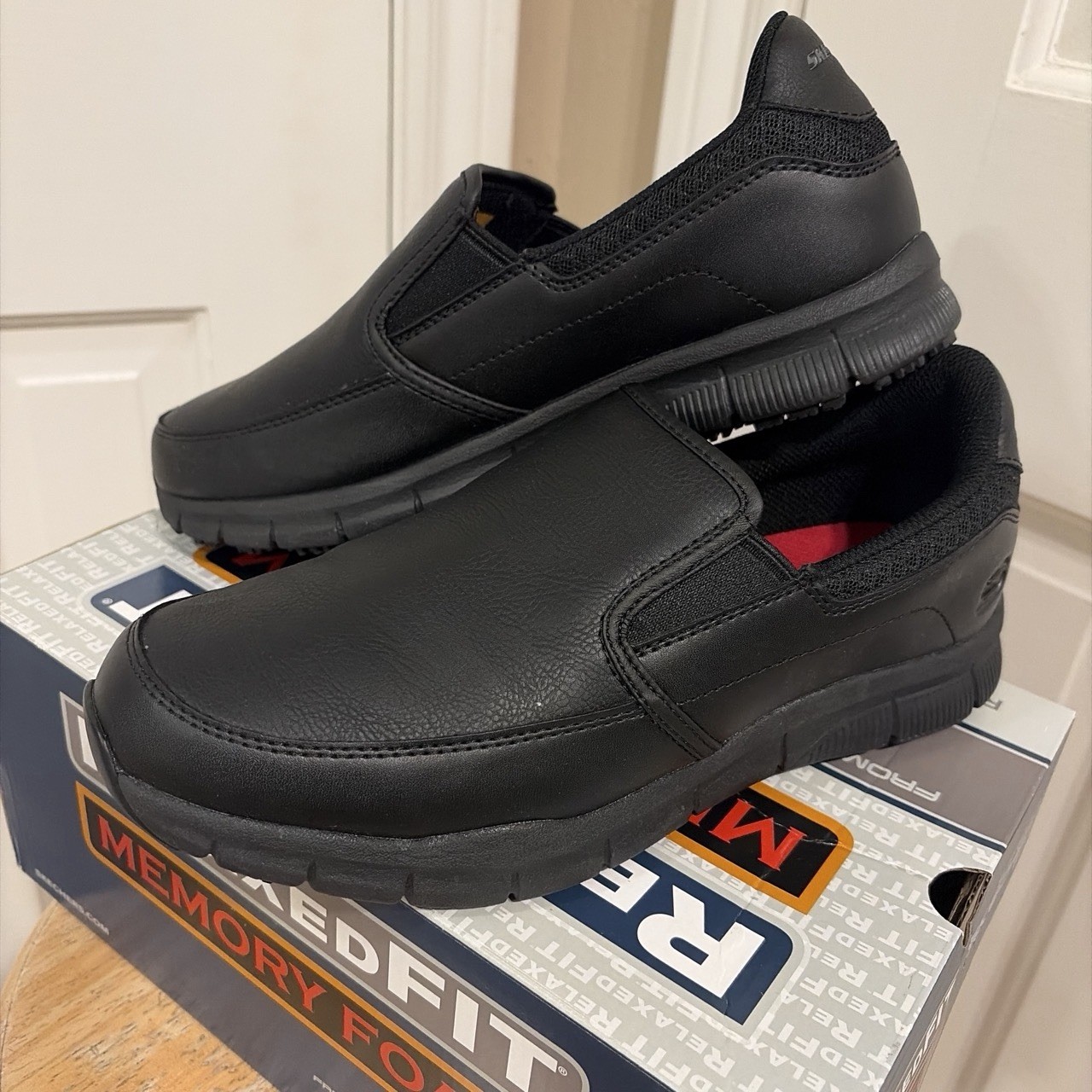 Skechers Men’s Slip-On Shoes, Size 8 Memory Foam, Relaxed Fit