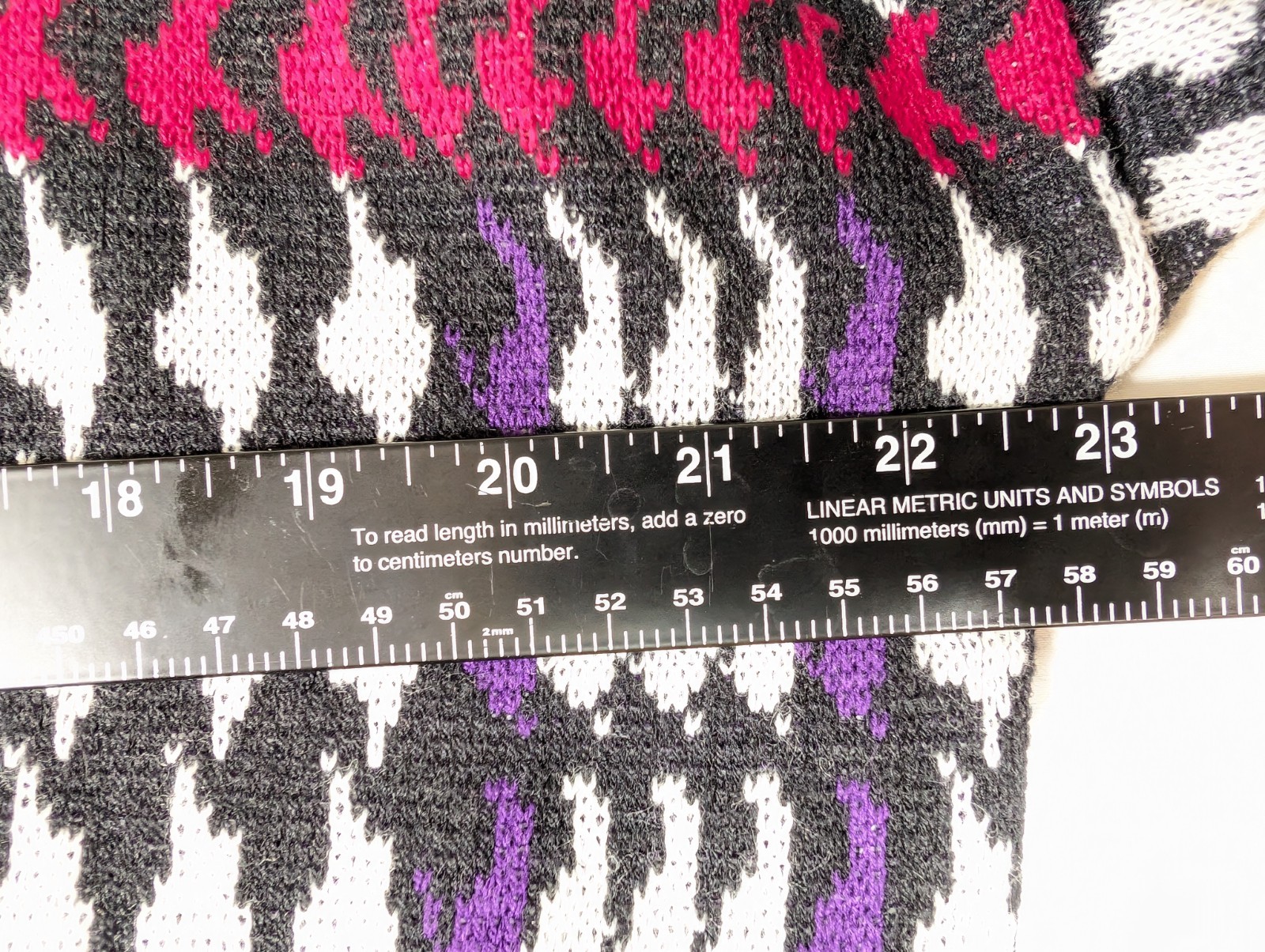 VTG Euro Flash Sweater OSFA Geometric Knit Retro 80s 90s Made In Hungary Cosby