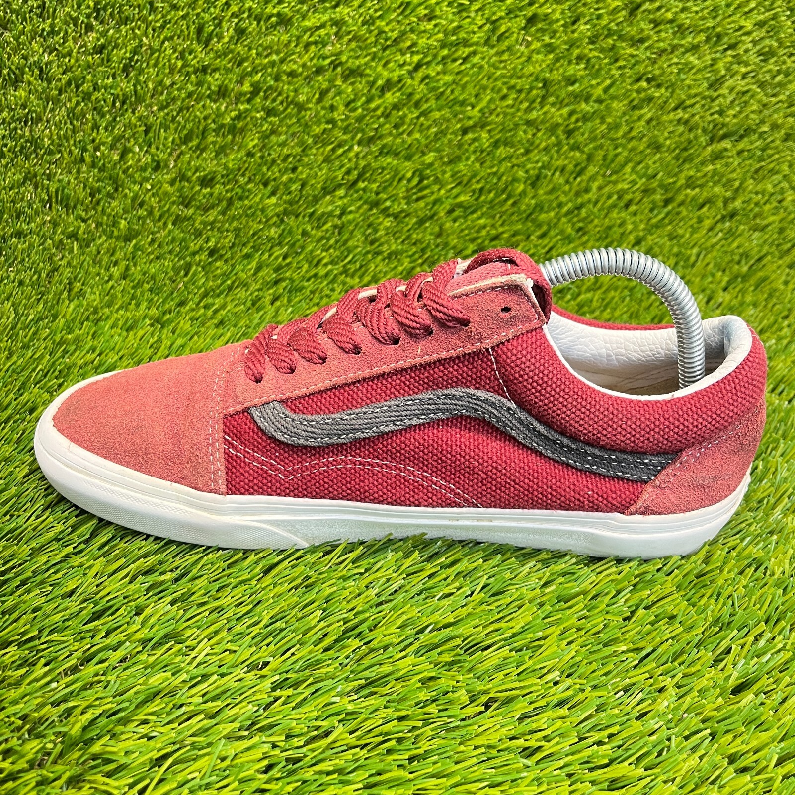 Vans Old Skool Heavy Texture Mens Size 8 Red Black Casual Skate Shoes Sneakers