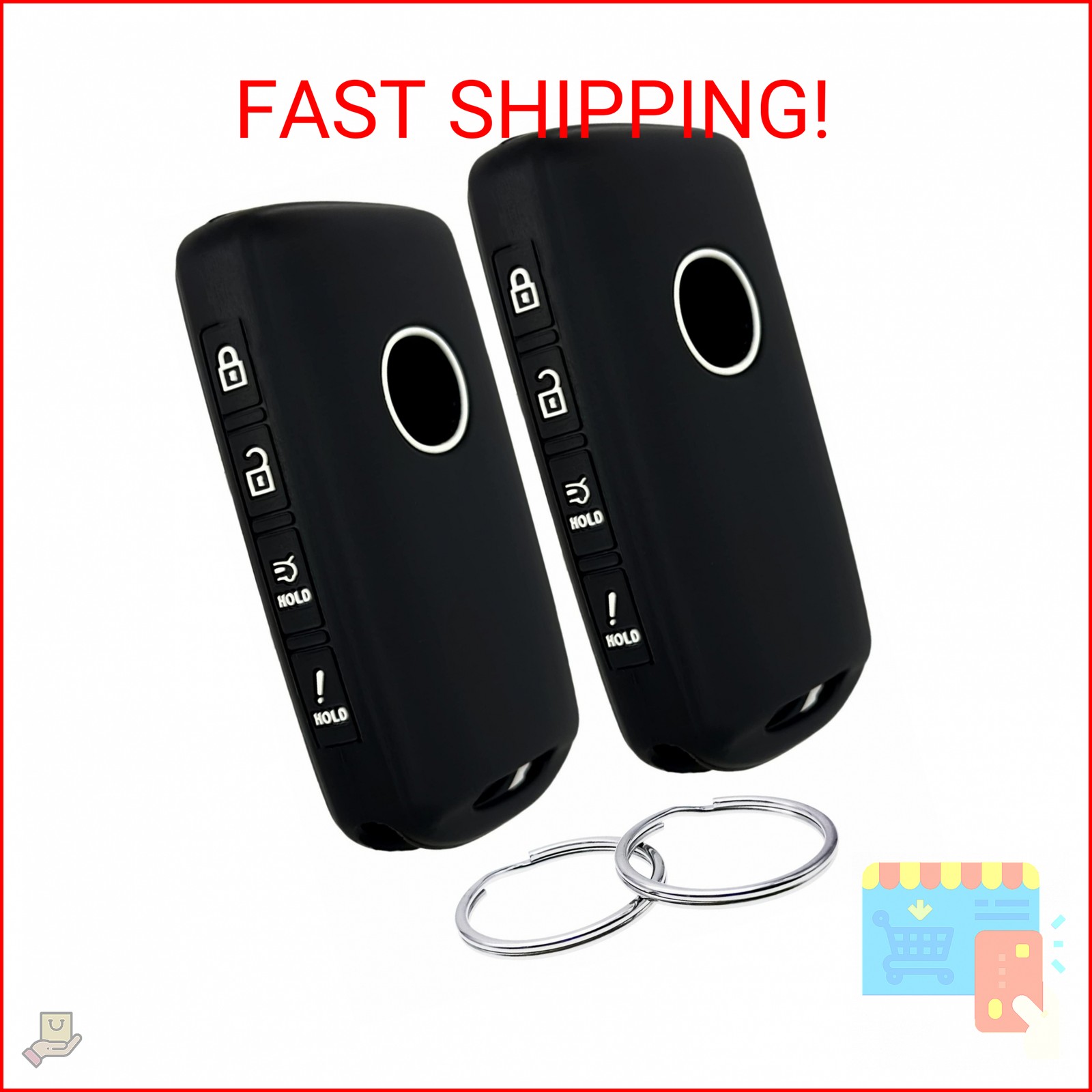 REPROTECTING Silicone Rubber Key Fob Cover Compatible with 2019-2023 Mazda 3 6 C