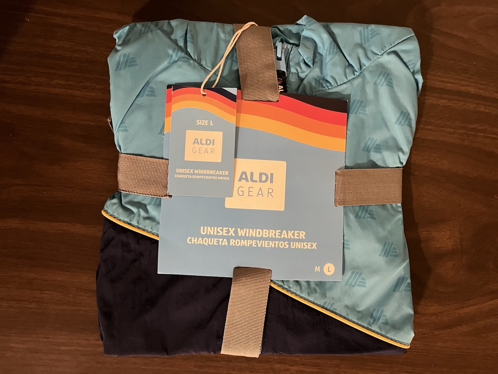 Aldi Gear 2024 – Unisex Hooded Blue Windbreaker Jacket Size L 42”-44” Large NWT