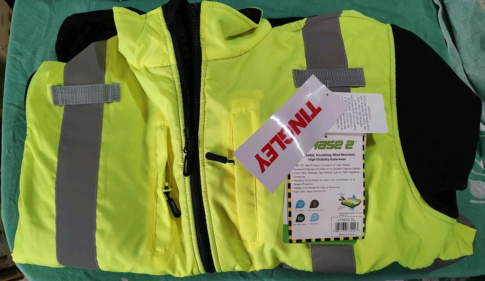 Tingley Phase 2 J73022 High Visibility Class 2 Heavyweight Fleece Jacket XL