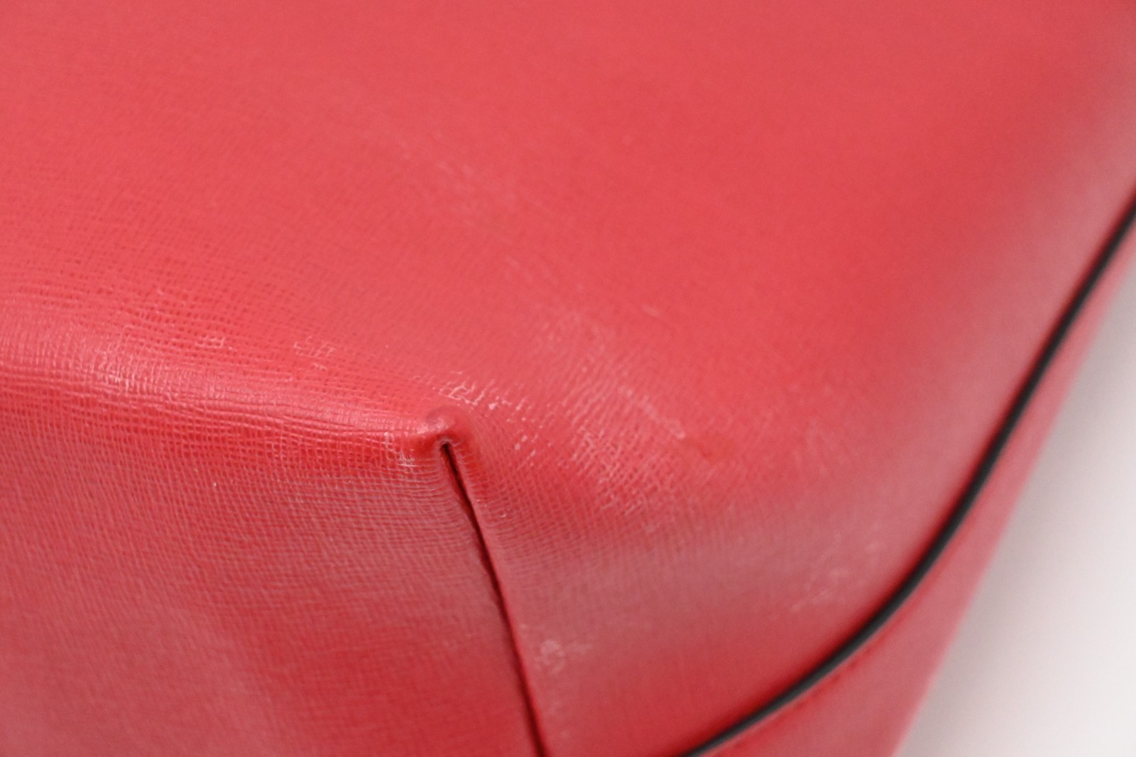 Authentic FENDI Monster Roll Tote Bag Red Leather 8BH185