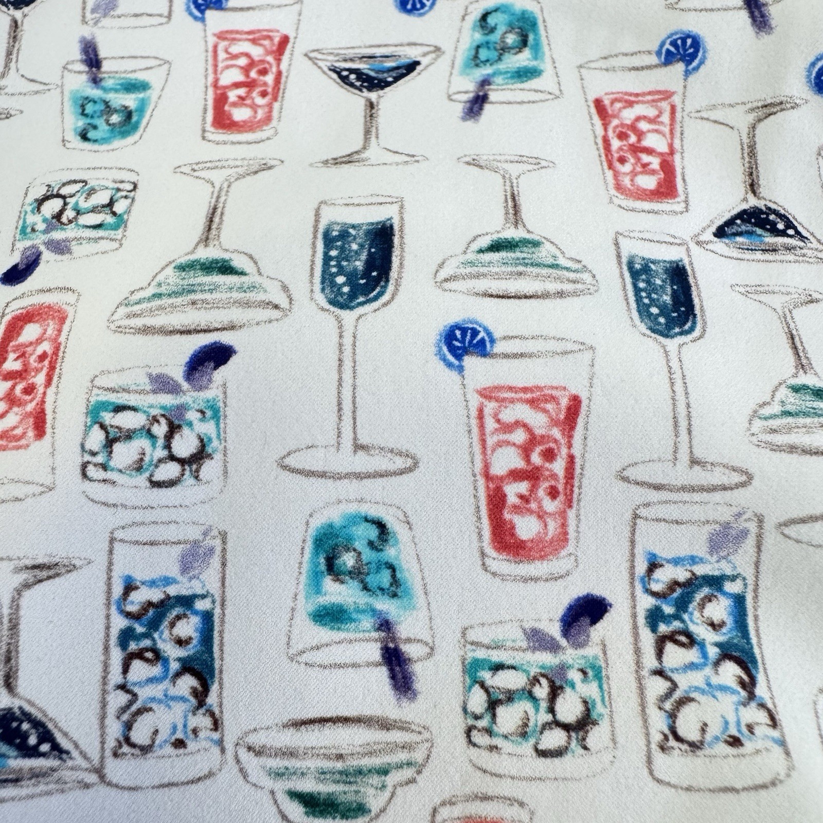 NWT Robert Graham MIX N MATCH Cocktail Martini Print Button Shirt White MED $178