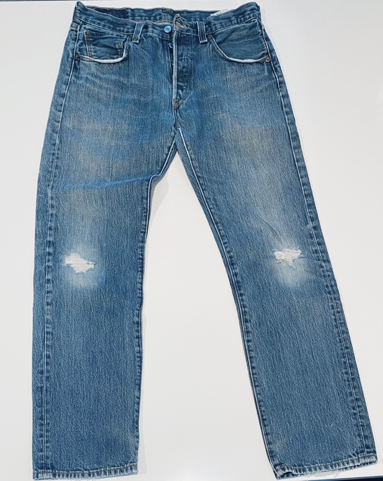 Vintage 90’s Levis 501 Button Fly Jeans Mens 31×32 Blue Jeans Medium Wash