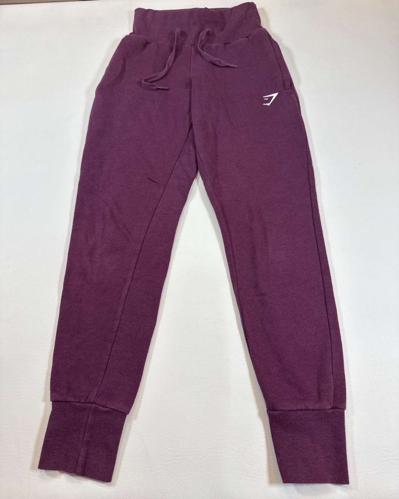 Gymshark Womens XS Purple High-Waisted Joggers With Drawstring (II397)
