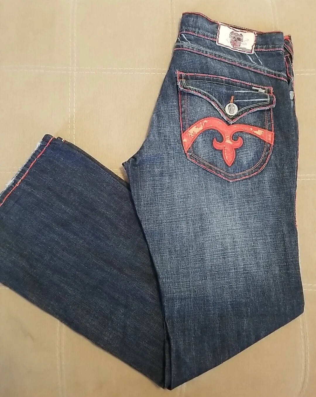 Laguna Beach Jeans Men’s 36 x 34 Denim Red Stitch Made In USA