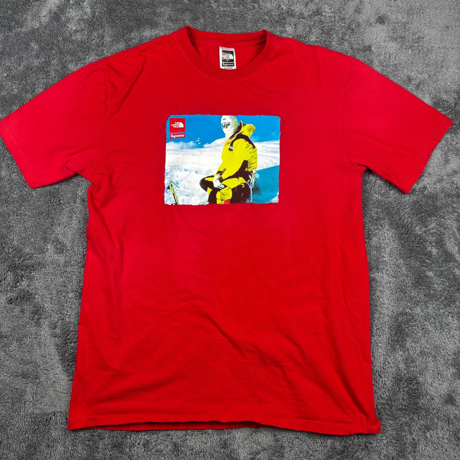 The North Face x Supreme T Shirt Mens M Red Cotton Graphic Tee Hype Beast