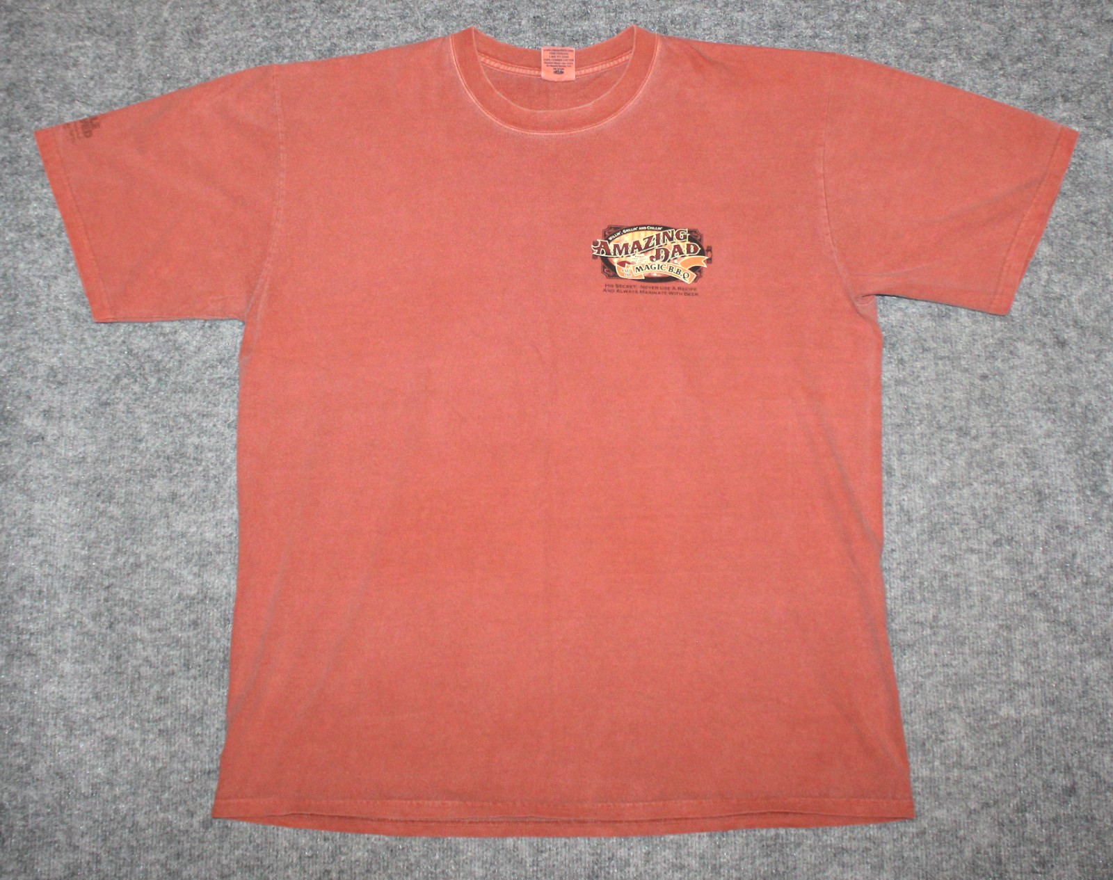 CRAZY SHIRTS HAWAII AMAZING DAD BBQ Willin Grillin Chillin Chili Dyed XL t-shirt