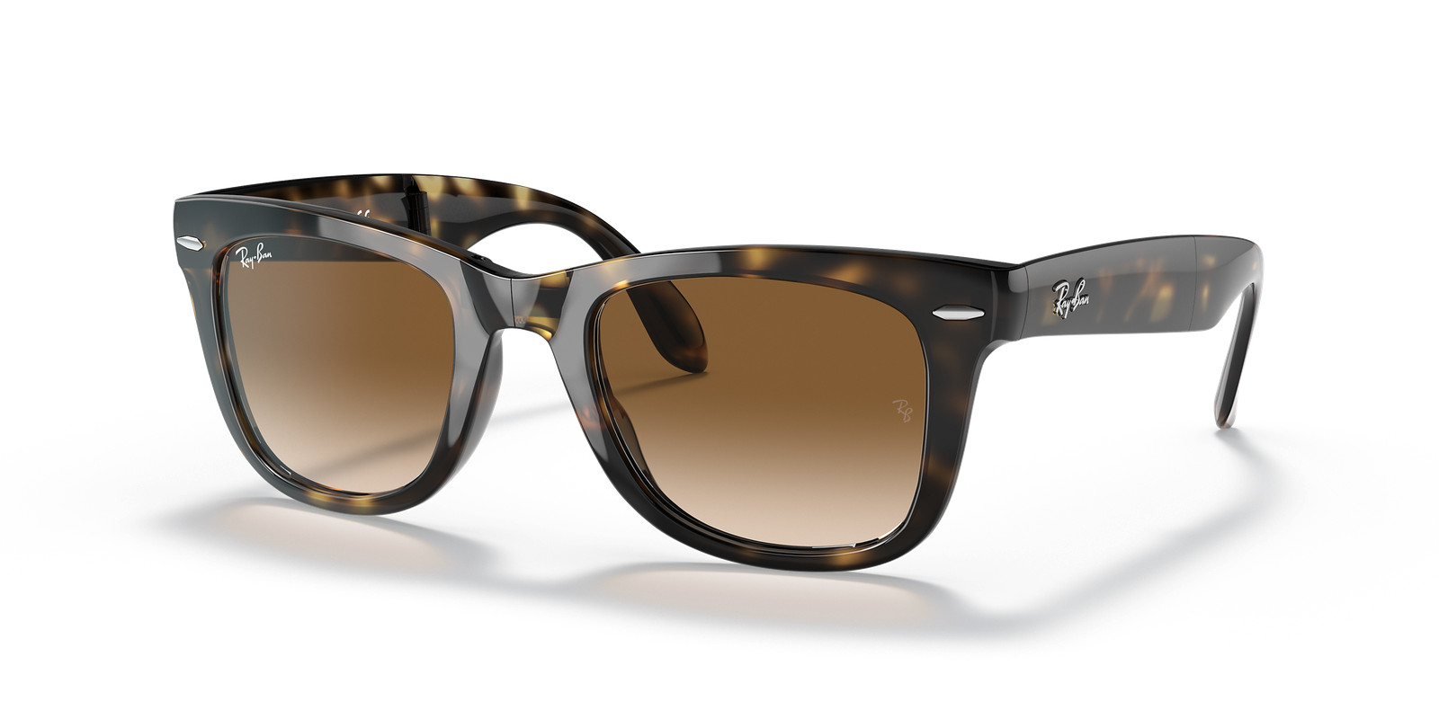 Ray-Ban Wayfarer Folding Classic Light Havana/Brown Gradient 50 mm Sunglasses