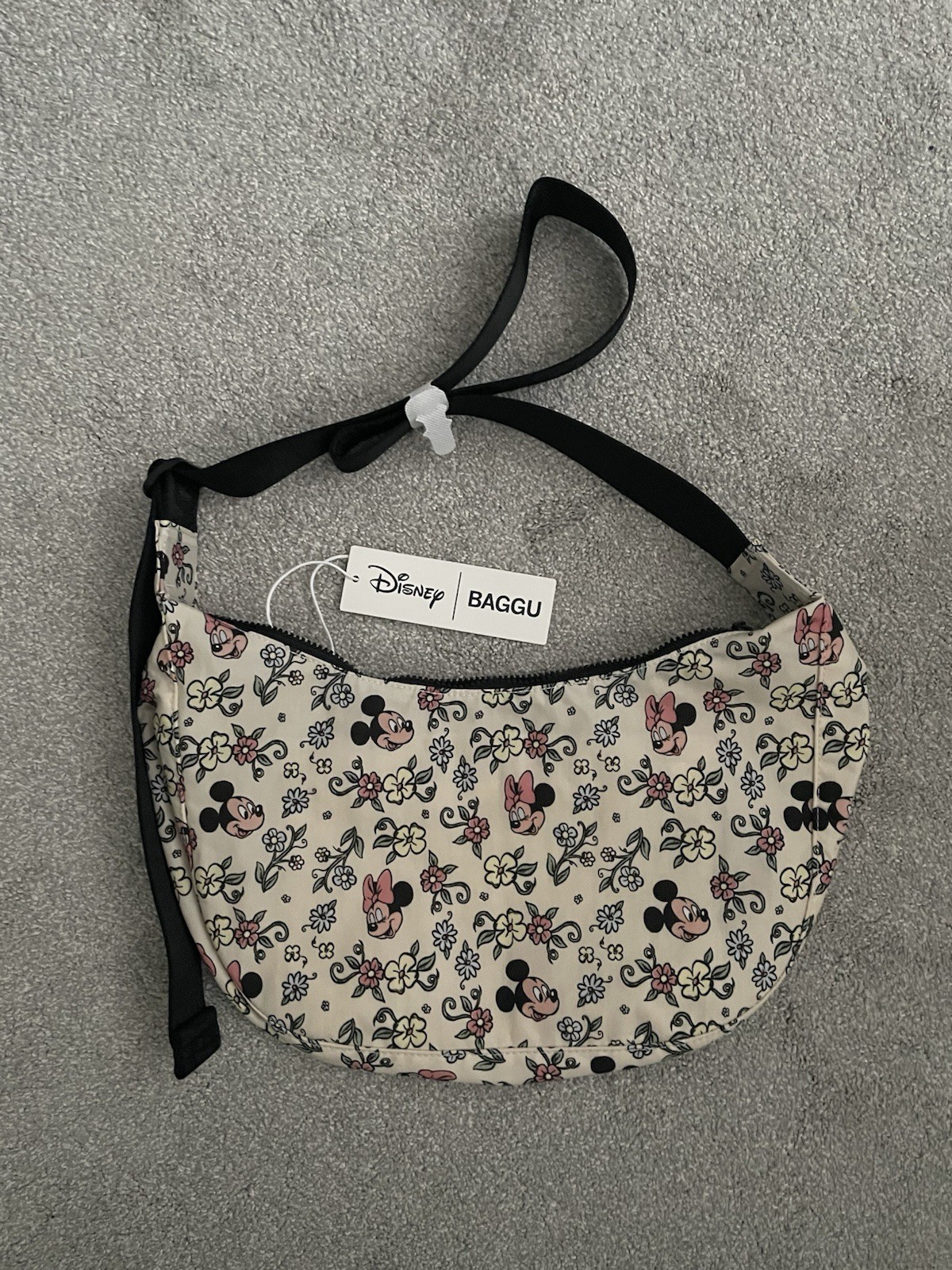 Baggu Disney Medium Nylon Crescent Bag Storybrook Floral New