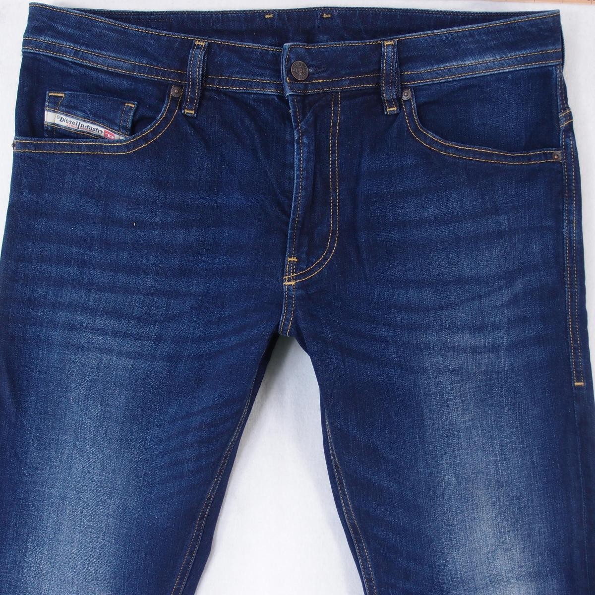 Mens Diesel THOMMER-R RB065 Stretch Slim Skinny Blue Jeans W34 L32