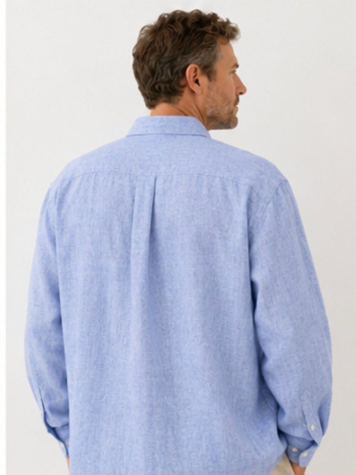 Murano Baird McNutt 100% Irish Linen Shirt 4XB Light Blue Button Down Oversized
