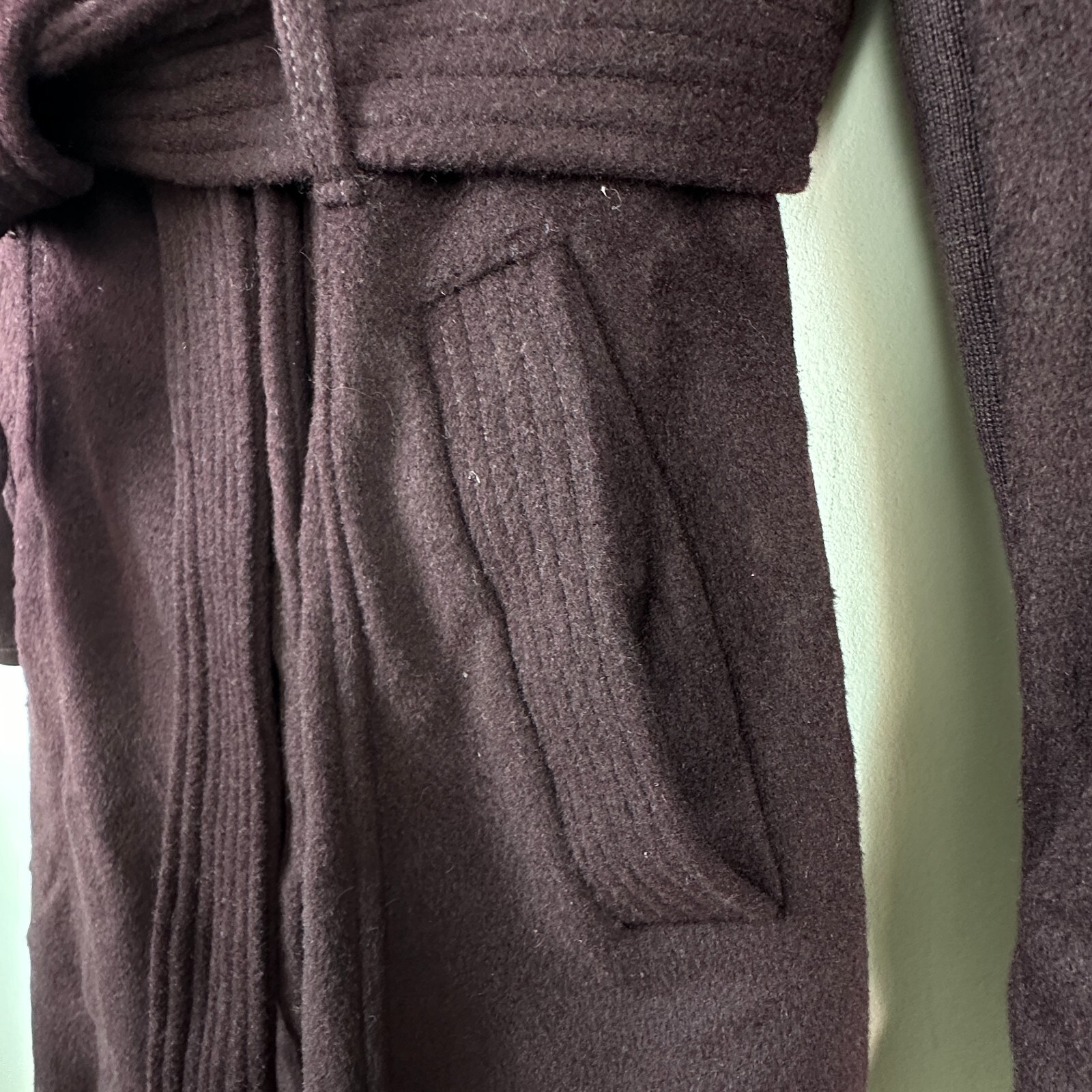 BCBGeneration Womens XS Burgundy Zip Up Mid Thigh Length Coat NWT CS13