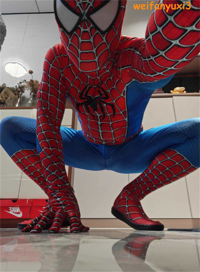 Classic Spider-Man Tobey Maguire Cosplay Costume Zentai Jumpsuit Bodysuit Suit