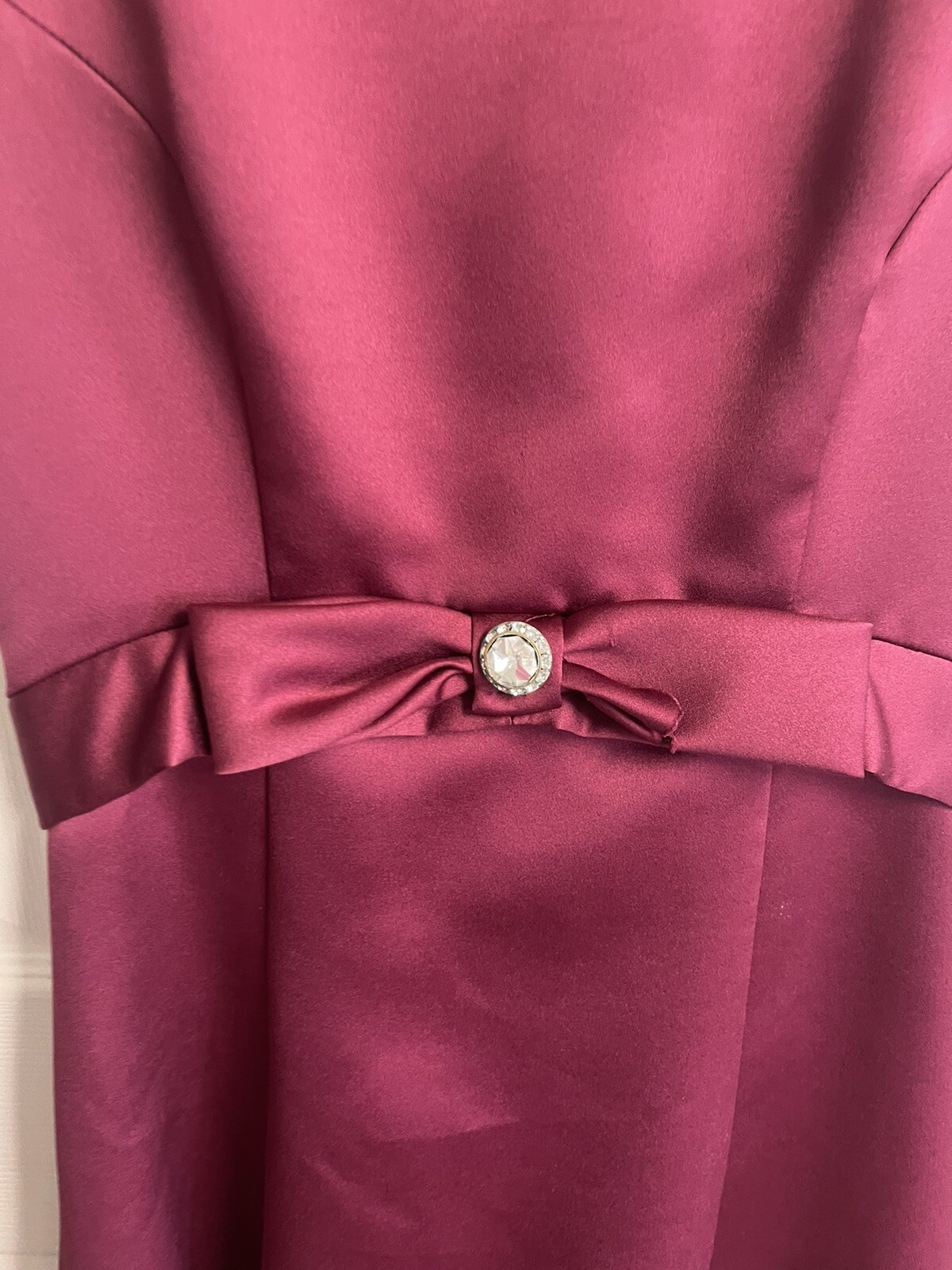 ONON Regency Cocktail Dress Formal 80s 90s Small Sz 3 Red Silky 36w Maxi