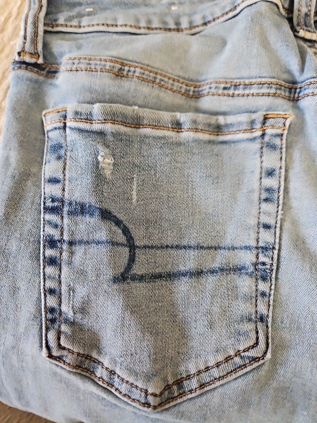 American Eagle Women Size 6 Short Jean Blue Next Level Stretch RN 54485 CA 03873