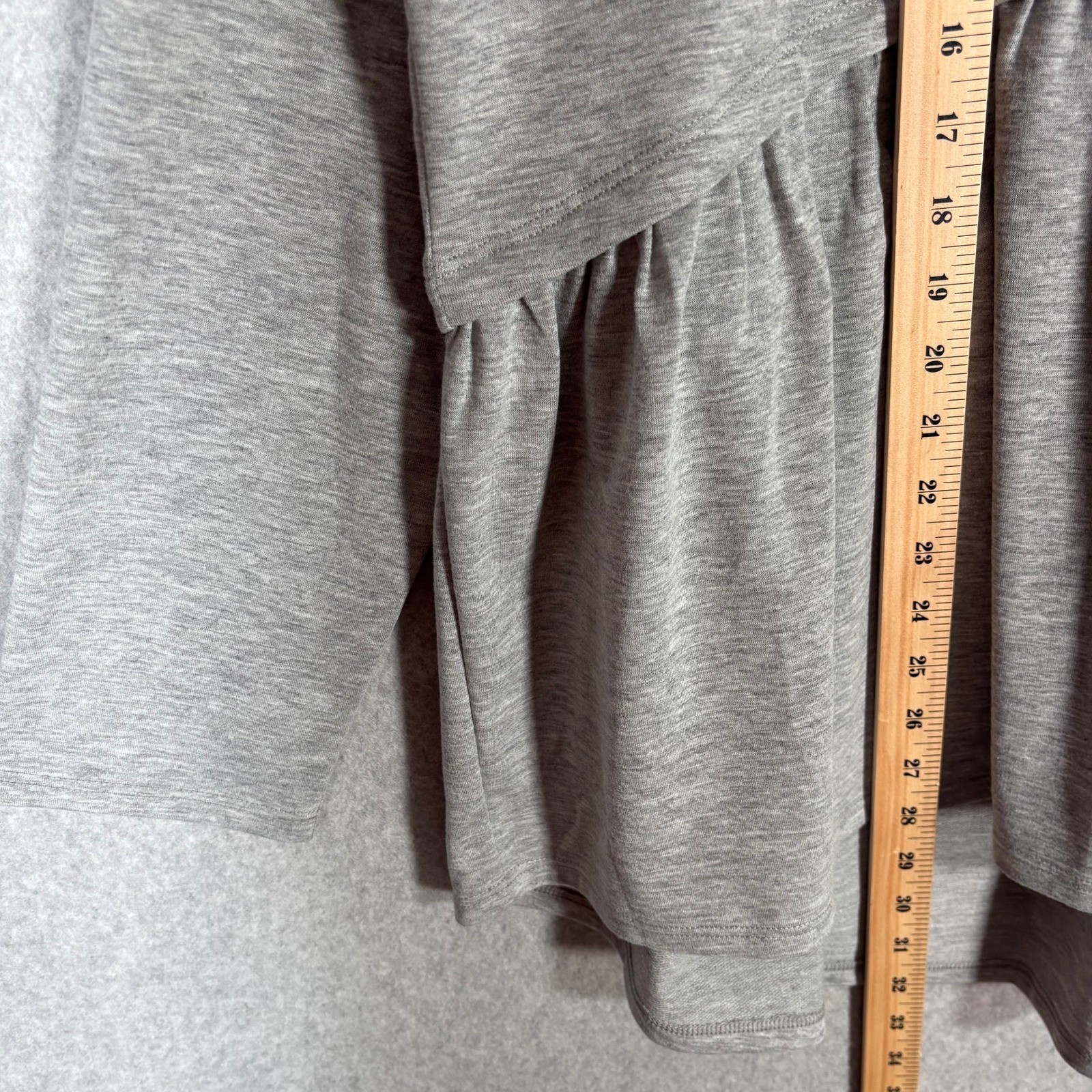 ChicSoul Ruffle Tunic Hoodie Sweatshirt 3XL Peplum Feminine Flowy Lounge Comfy
