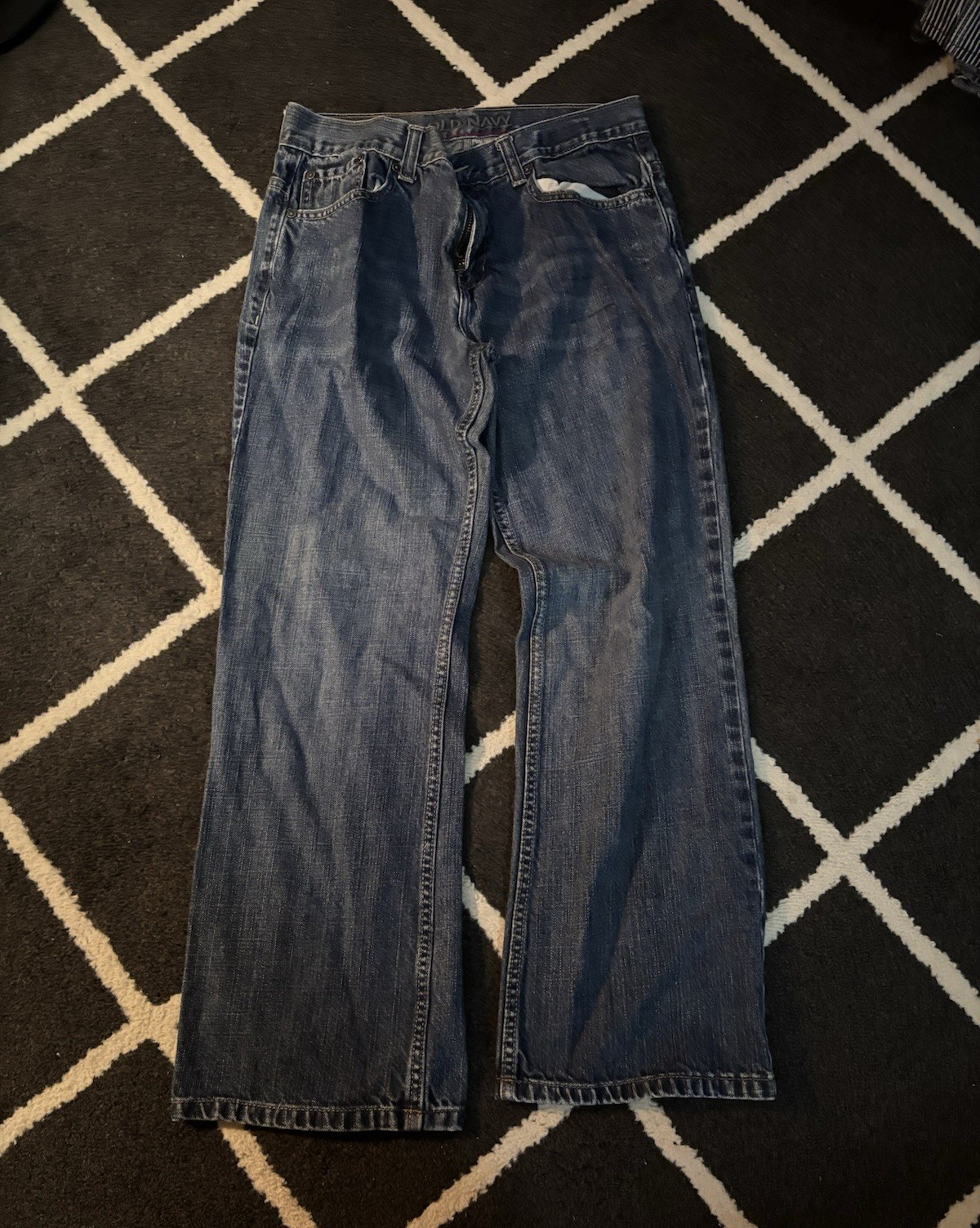 Old Navy Men’s Blue Bootcut Jeans Mid Rise Medium Wash Denim 5-Pocket