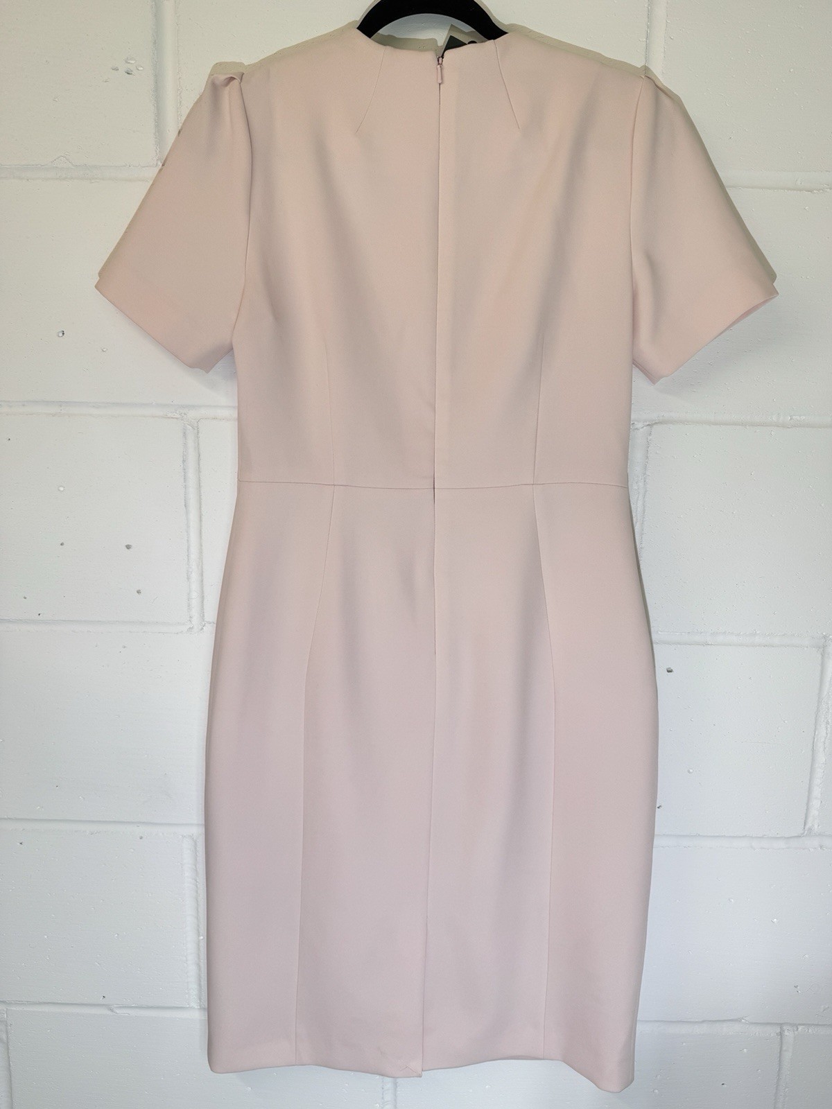 Hobbs Ana Knee Length Shift Pale Pink Dress Size UK12 New With Tags RRP £199