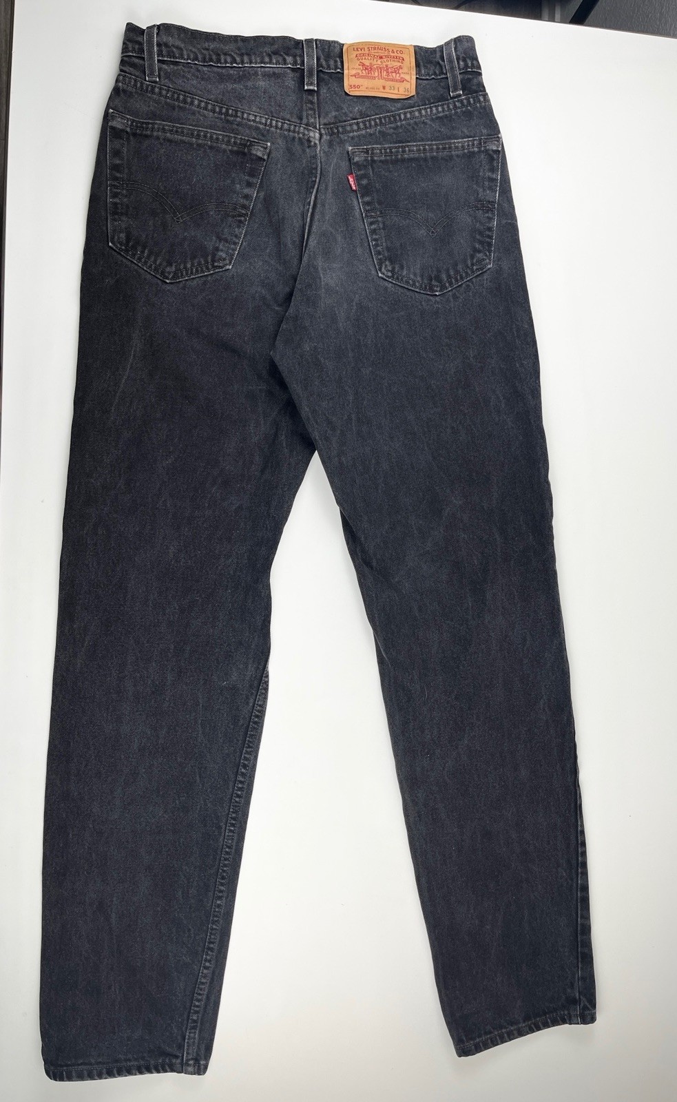 Vintage Levi’s 550 Men’s Black Denim Size 33×36 Relaxed Fit USA Made 90’s Jeans