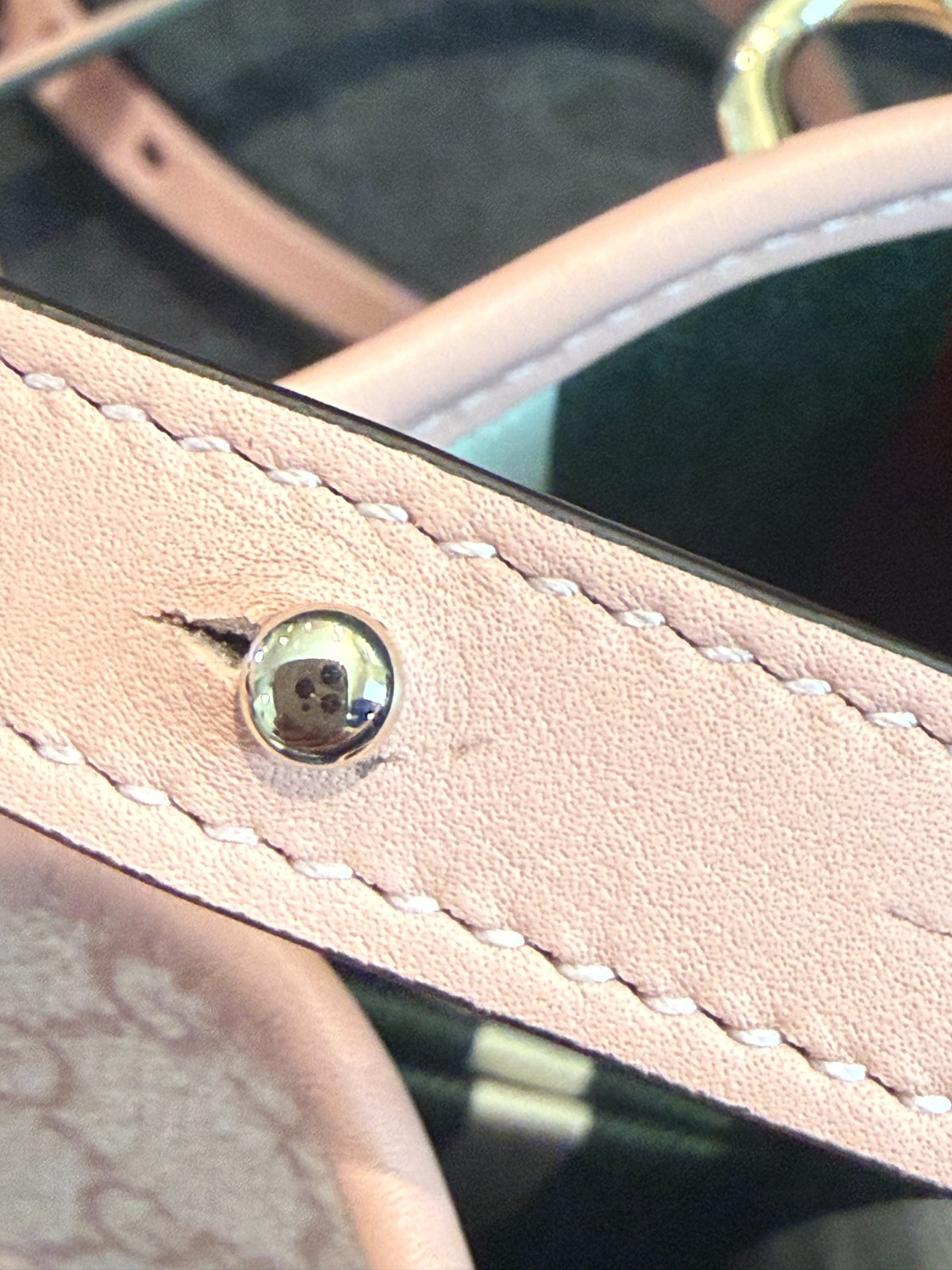 Gucci GG Emblem Small Bucket Bag Light Pink with Original Dust Bag & Box