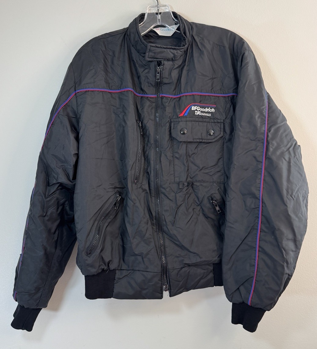 Vintage BF GOODRICH Jacket Cafe Racer Insulated Pinstripes Coat Mens Medium