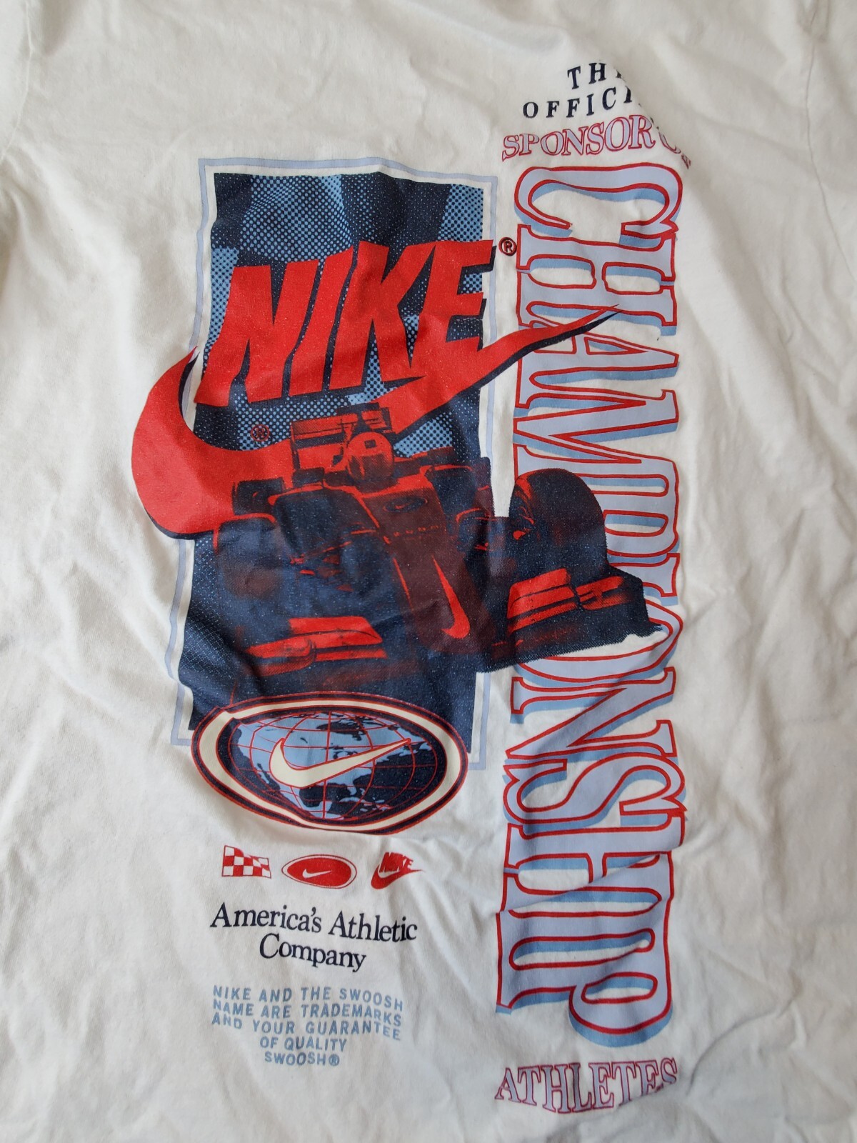 Nike Size S Men’s White Championship Athletics Graphic T-Shirt Gently Worn