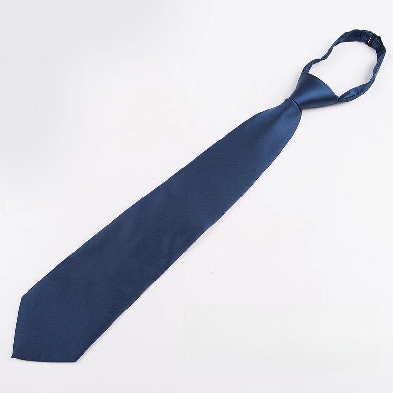 Pre-Tied Zipper Necktie Formal Uniform Business Wedding Tie Easy Wear