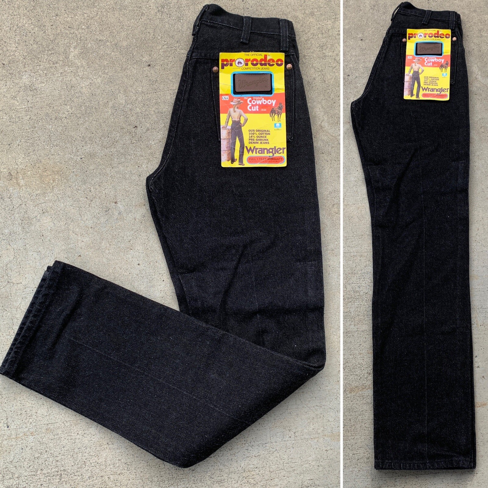 Vintage Wrangler Jeans Cowboy Cut 13MBKG 11 X 34 28 In Waist USA Made High Waist
