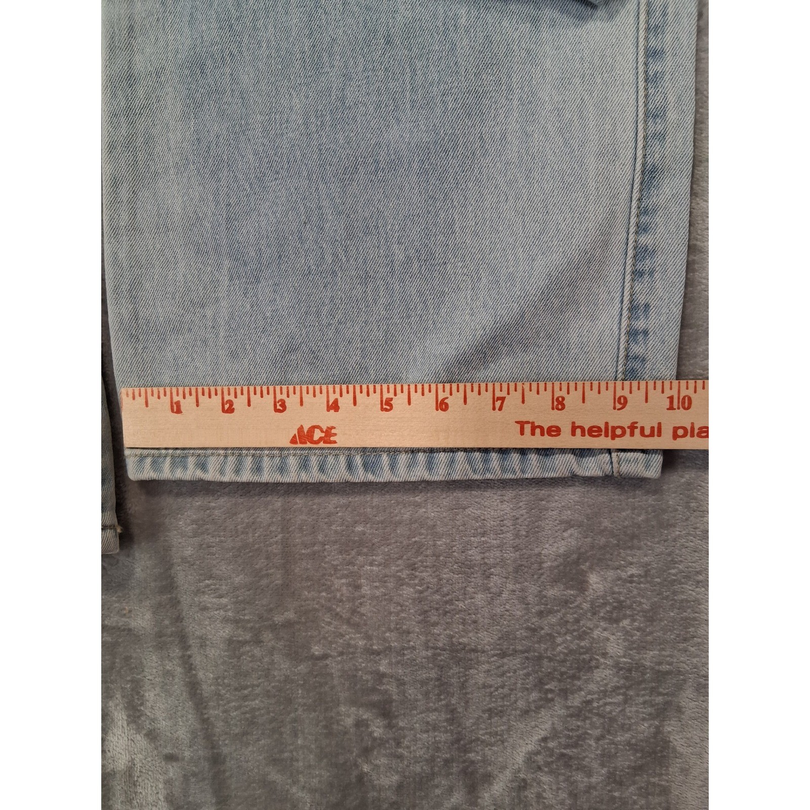 Forever 21 Womens 31×30 High Waist Barrel Wide Leg Cargo Light Wash Denim Jeans
