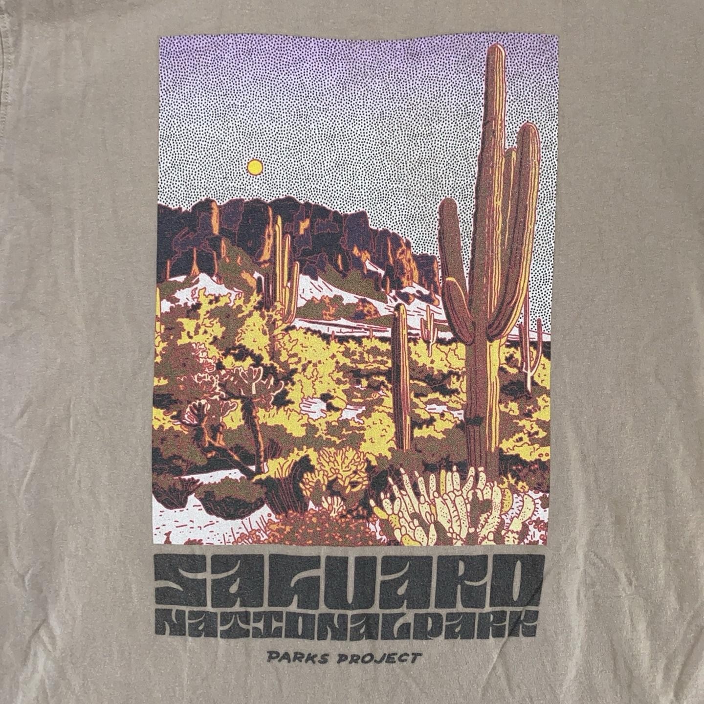 Parks Project Shirt Mens Large Beige Saguaro National Park Graphic Tee Outdoor