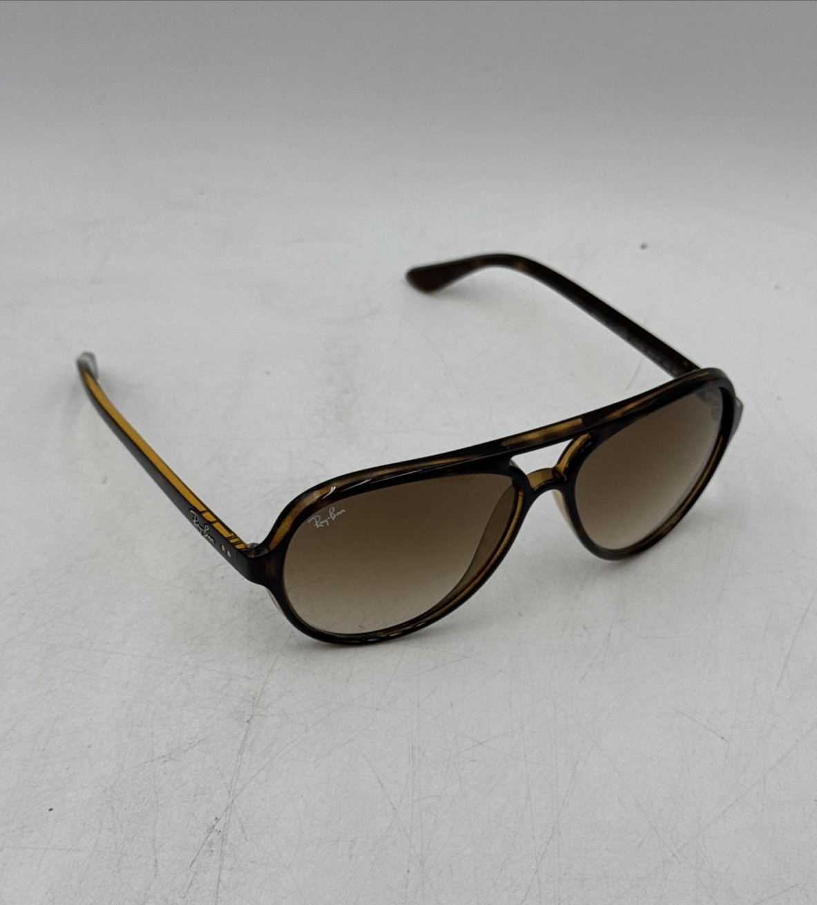 Ray-Ban RB4125 710/51 Aviator Sunglasses – Matte Havana