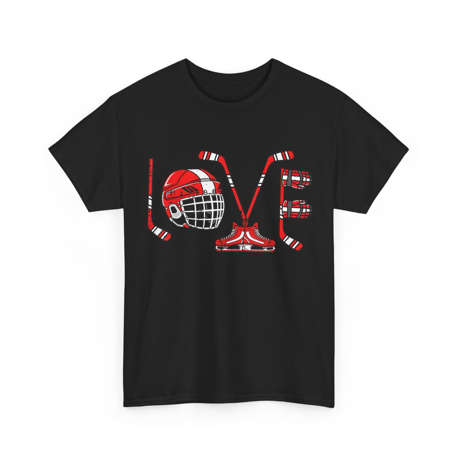Valentines Day Love Ice Hockey Shirt, Valentines Day Ice Hockey Sports Shirt