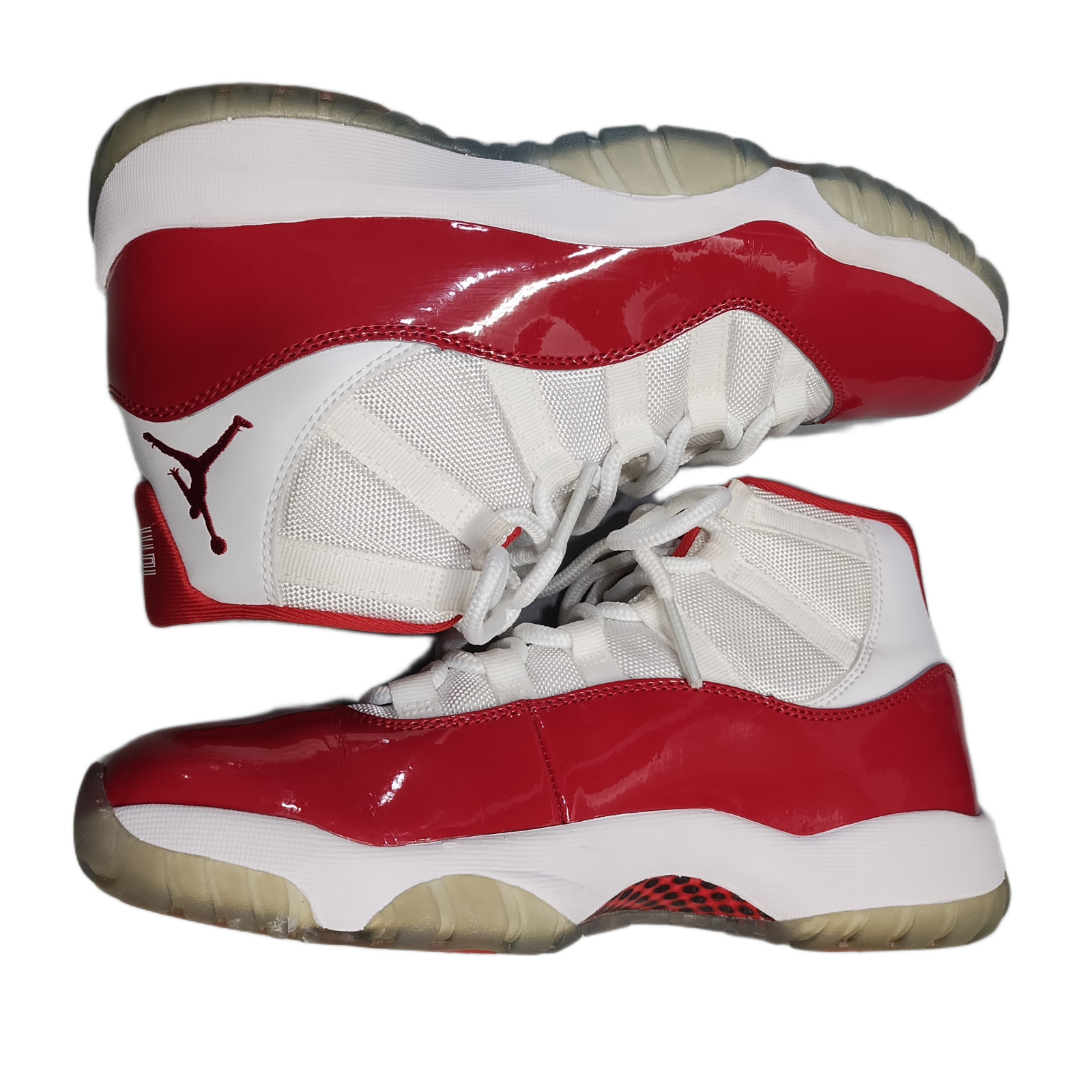 Air Jordan 11 Retro Cherry Basketball Shoes Mens 8 White Red High Top CT8012-116