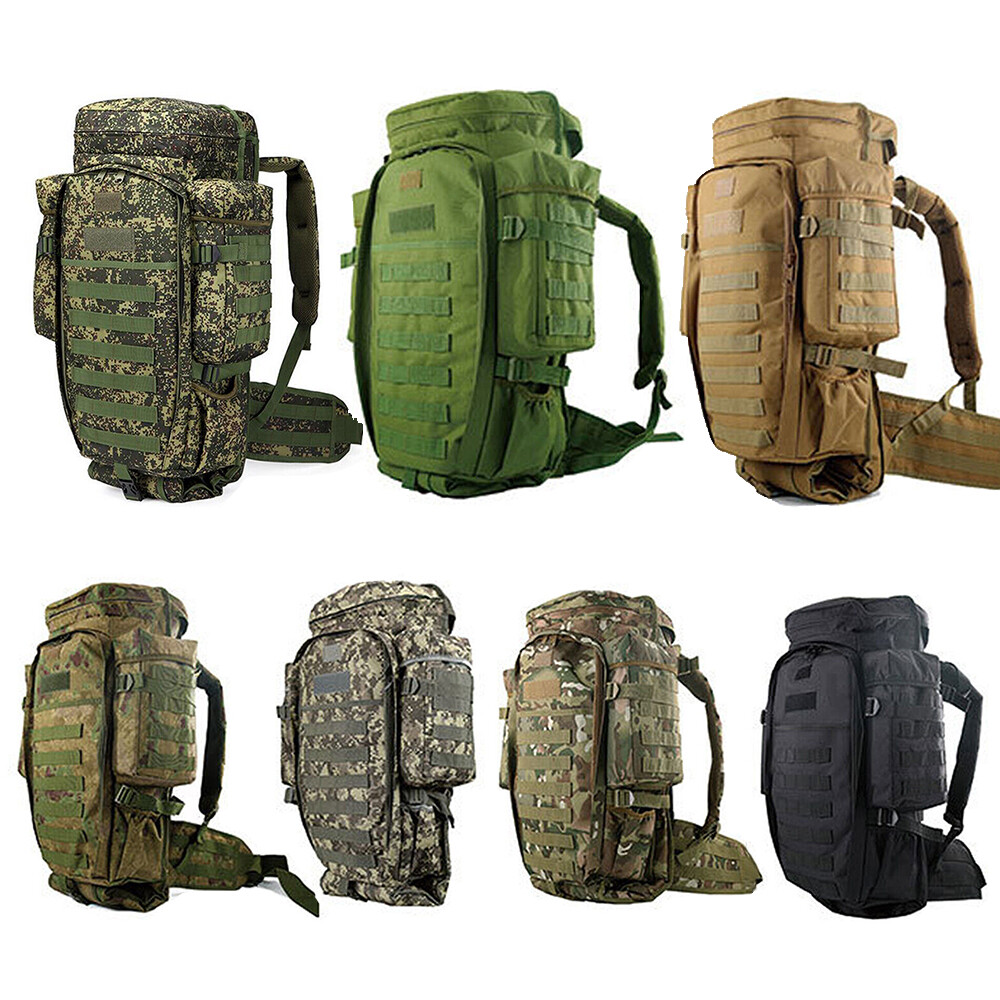 75L Large Camping Backpacks Tactical Rifle Bag Army Molle Bag Daypacks Rucksack