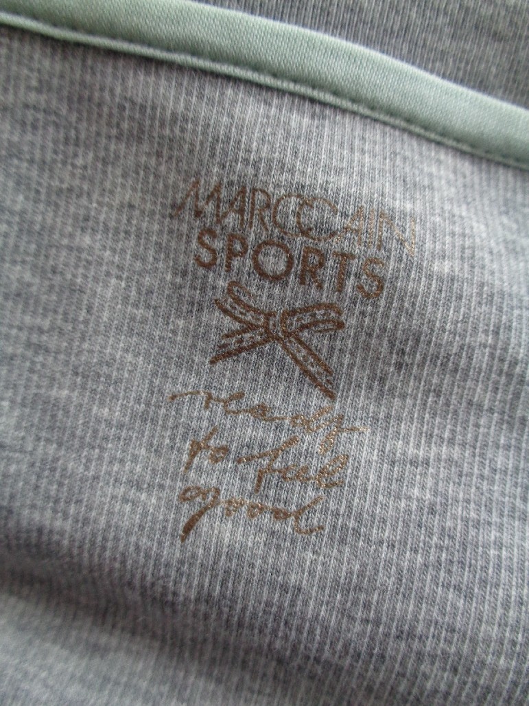 MARC CAIN GREY AND WHITE LONG SLEEVE POLAR BEAR PRINT T-SHIRT – SIZE 10 (N.2)