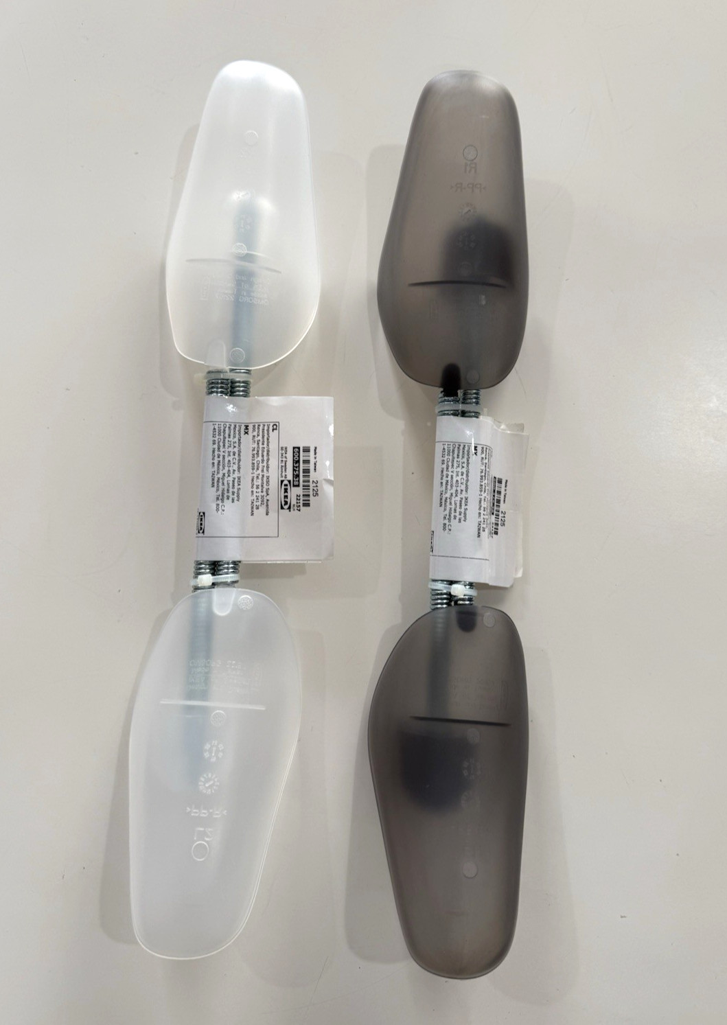 2 pairs IKEA Omsorg Shoe Form Clear/ Light Gray New 600.375.38