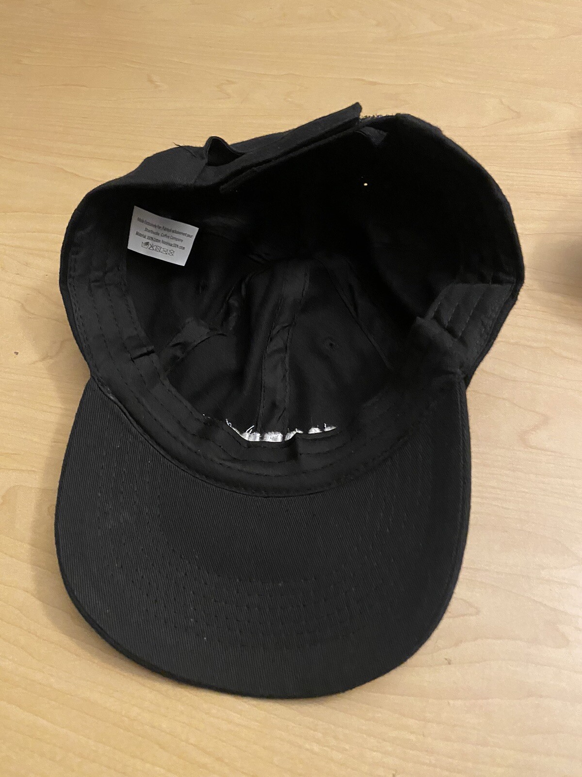 NEW Starbucks Coffee Employee Worker Hat Uniform Black Cap Strapback Job Cap