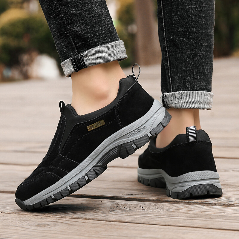 Hiking Shoes for Men Daily Outdoor Flat Bottomed Comfortable Walking Loafers