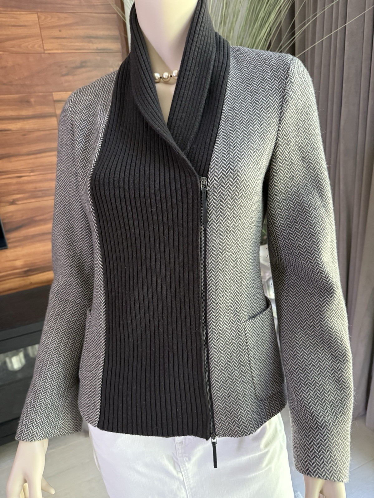 Max Mara Wool Cashmere Jacket Brown Sz 10 Italy