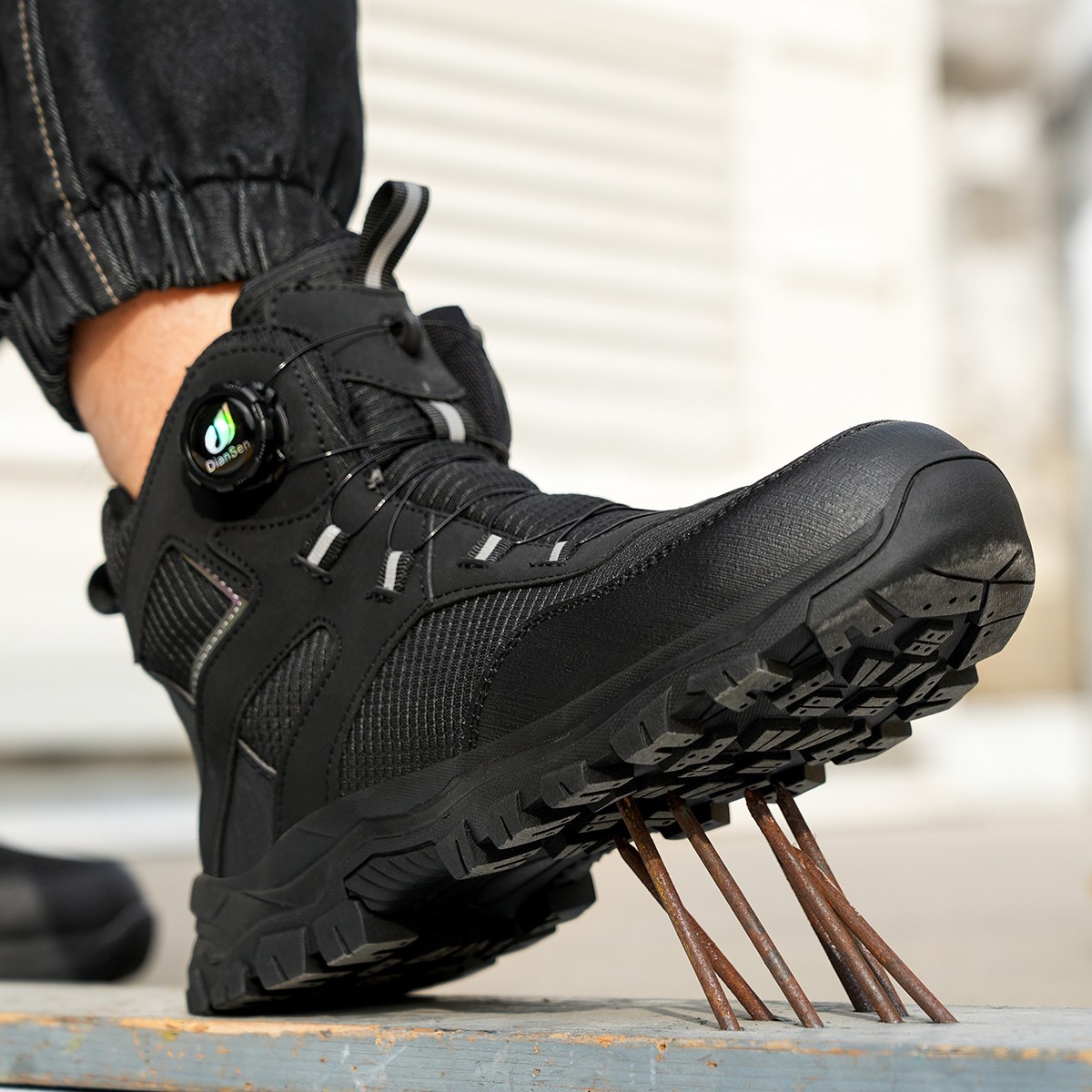 Mens Indestructible Work Boots Steel Toe Safety Shoes Waterproof Non Slip Boots