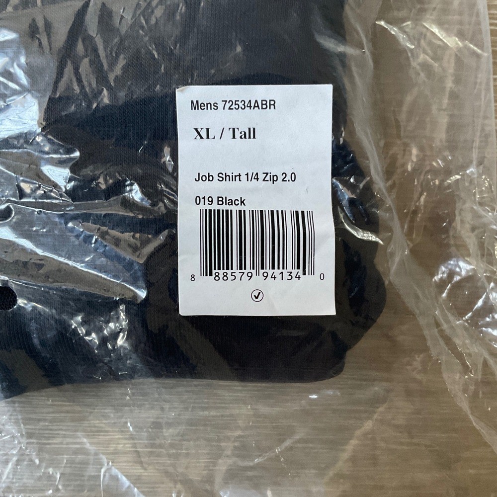 5.11 Tactical Job Shirt 1/4 Zip 2.0 Black Size Extra Large Tall New With Tags